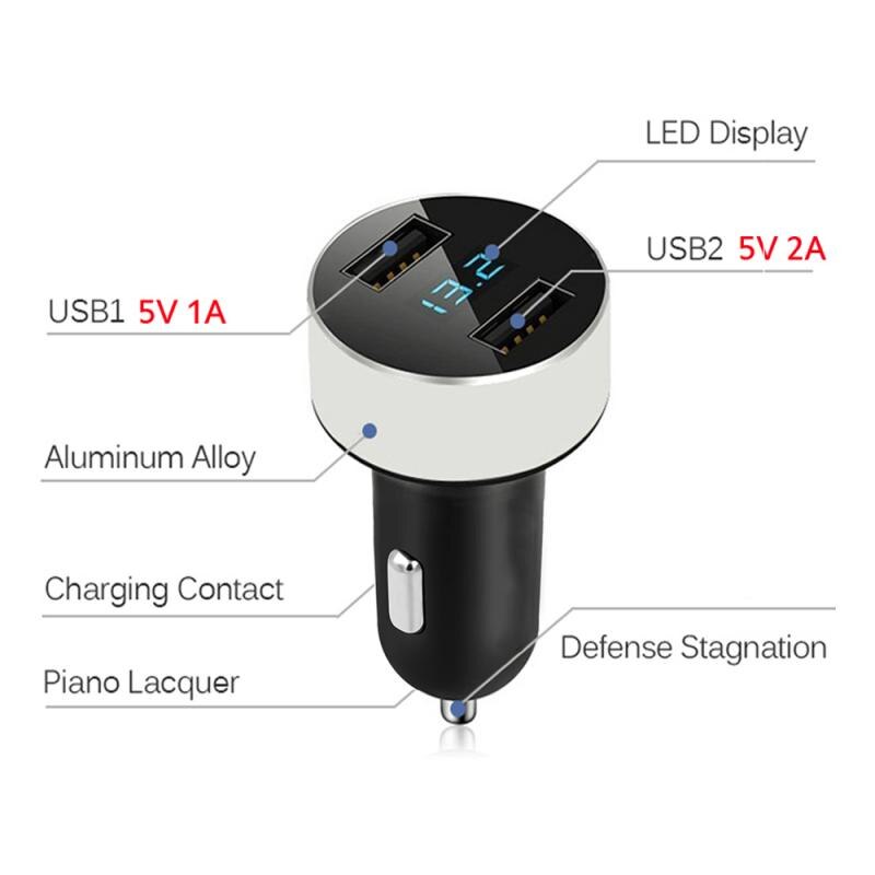 12V/24V 3.1A Dual USB Car Charger Socket Adapter Outlet Digital LED Voltmeter For iphone samsung xiaomi huawei