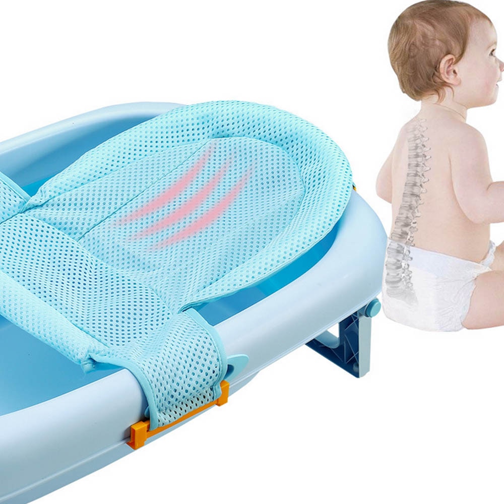 4- spænde justerbar skridsikker t-form sikkerheds badekar badekar støtte sæde netto hængekøje til 0-12 måneder baby småbørn