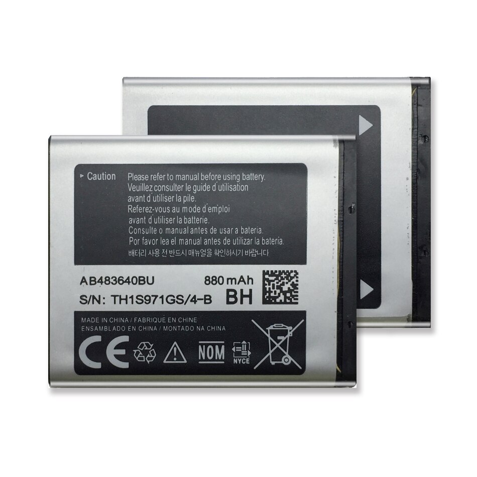 AB483640BU pour batterie Samsung SL-M608 J600 J608 B3210 C3050 E740 E748 F110 F118 F619 G618 J218 batterie