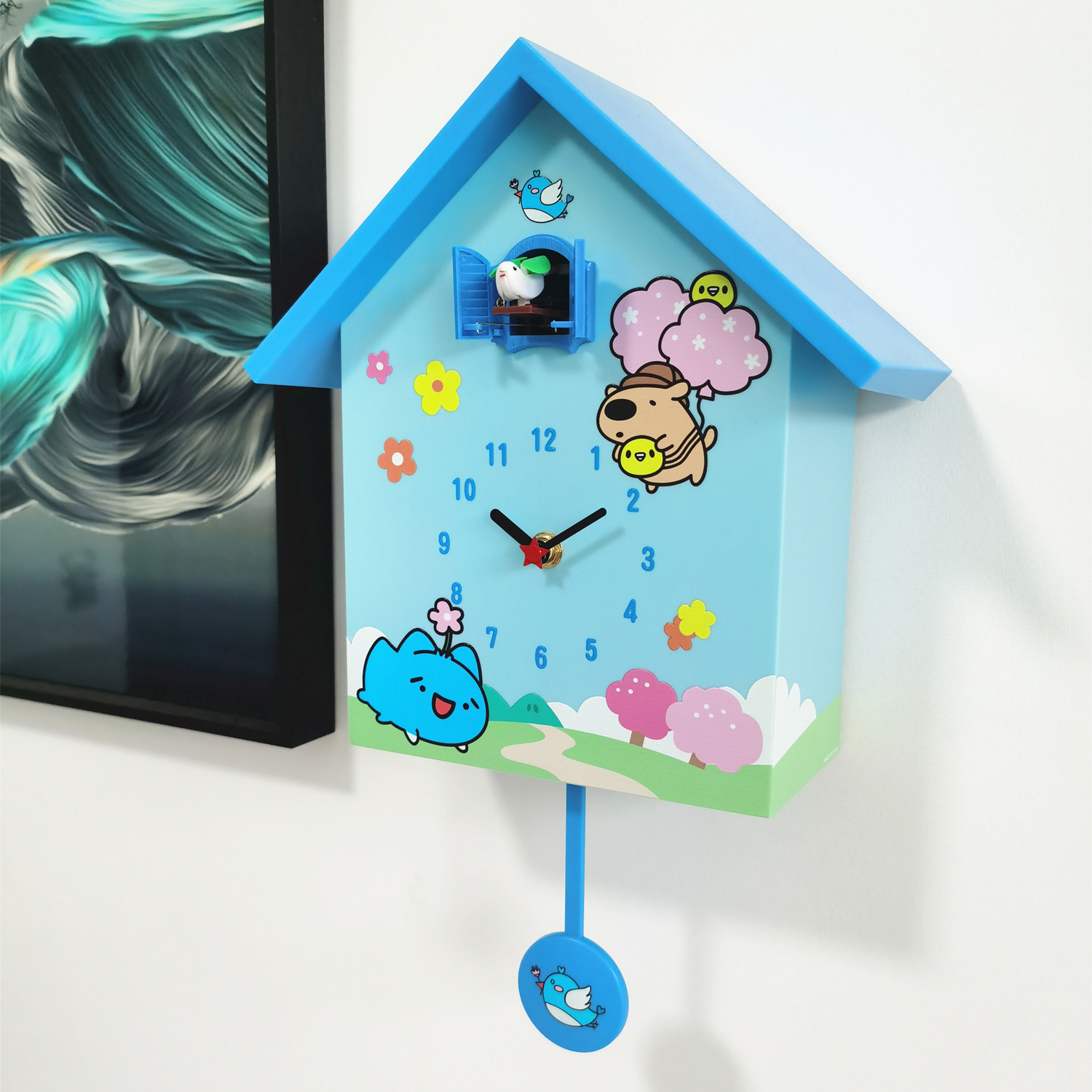 Cuckoo Clock Alarm Clock, Children's Silent Gugu Hanging Watch
