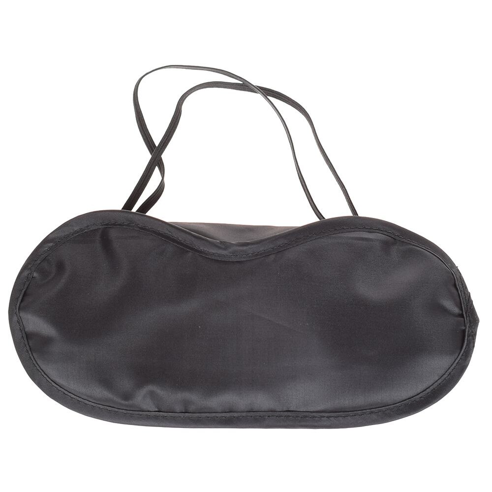 Soft Pure Silk Sleep Eye Mask Good Night Padded Shade Cover Travel Relax Aid Blindfolds Sleeping Mask: black