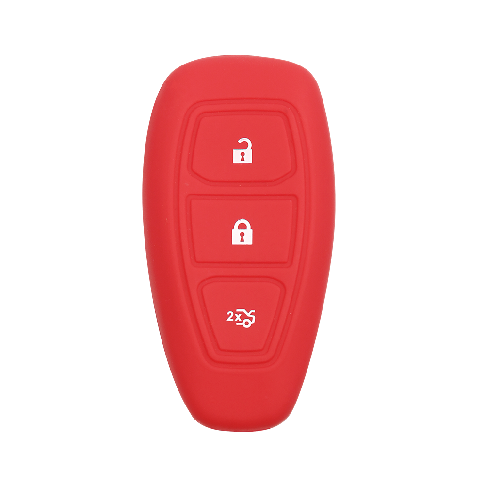 KEYYOU Replacement Silicone Cover Car Key Case For Ford Mondeo Fiesta Kuga Focus Ecosport Titanium Fob Remote Key Case Protector