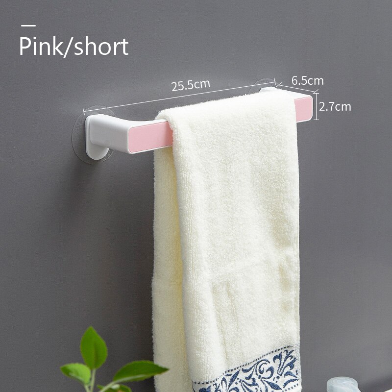 Rejilla para almacenamiento de toallas de baño, toalla con perforaciones rejilla para almacenamiento de toallas, gancho montado en la pared, toallitas de cocina, aparatos colgantes: Short pink