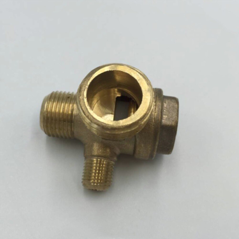 1Pcs 3 Port Brass Male Threaded Check Valve Connector Tool for Air