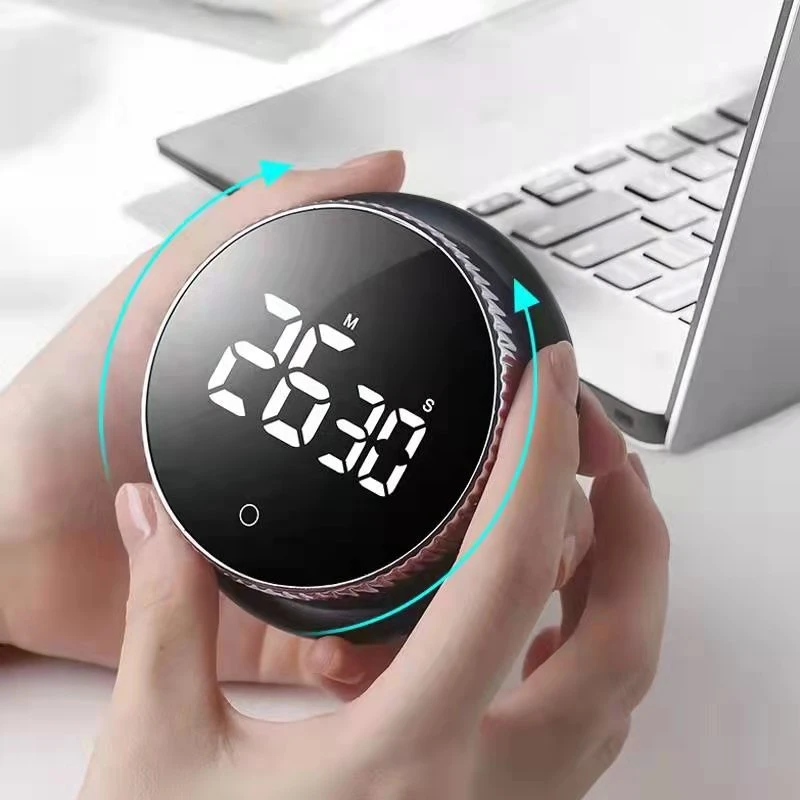 Küchentimer, LED, digitaler magnetischer Timer, manueller Countdown-Timer, Wecker für Kochen, Studium, Fitness, Stoppuhr, Time Master: green