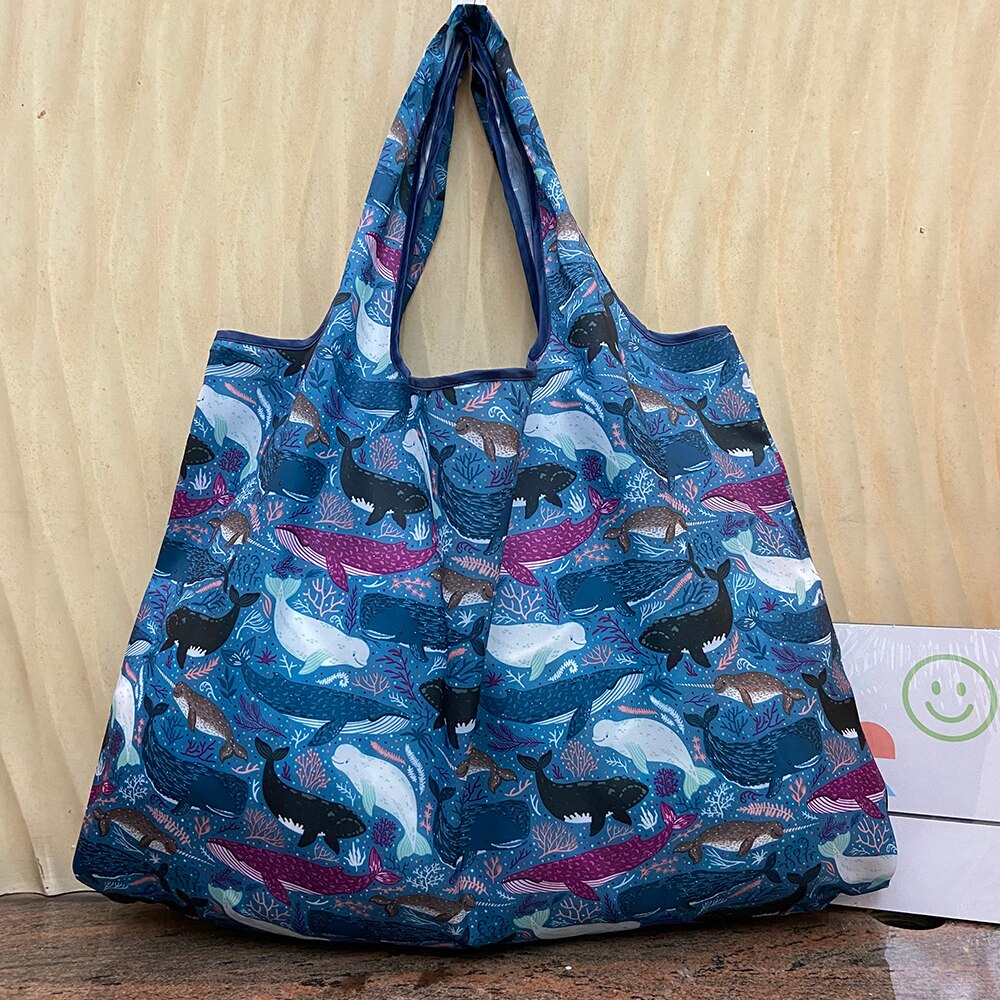 Grote Size Zware Boodschappentassen Herbruikbare Supermarkt Boodschappentas Handtas Opvouwbare Lady Schoudertas Machine Wasbare Oxford: 11021