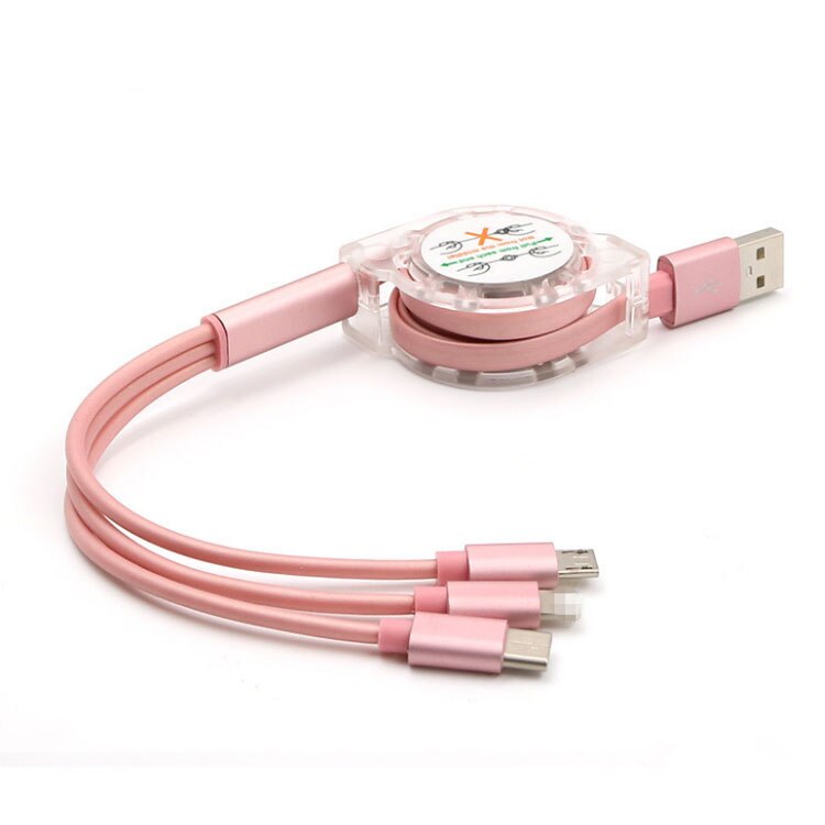 3 in 1 USB Ladekabel Typ-c Für iPhone 6 7 8X11 Profi Samsung LG Xiaomi redmi Huawei Android Telefon Ladegerät Draht strecken1M