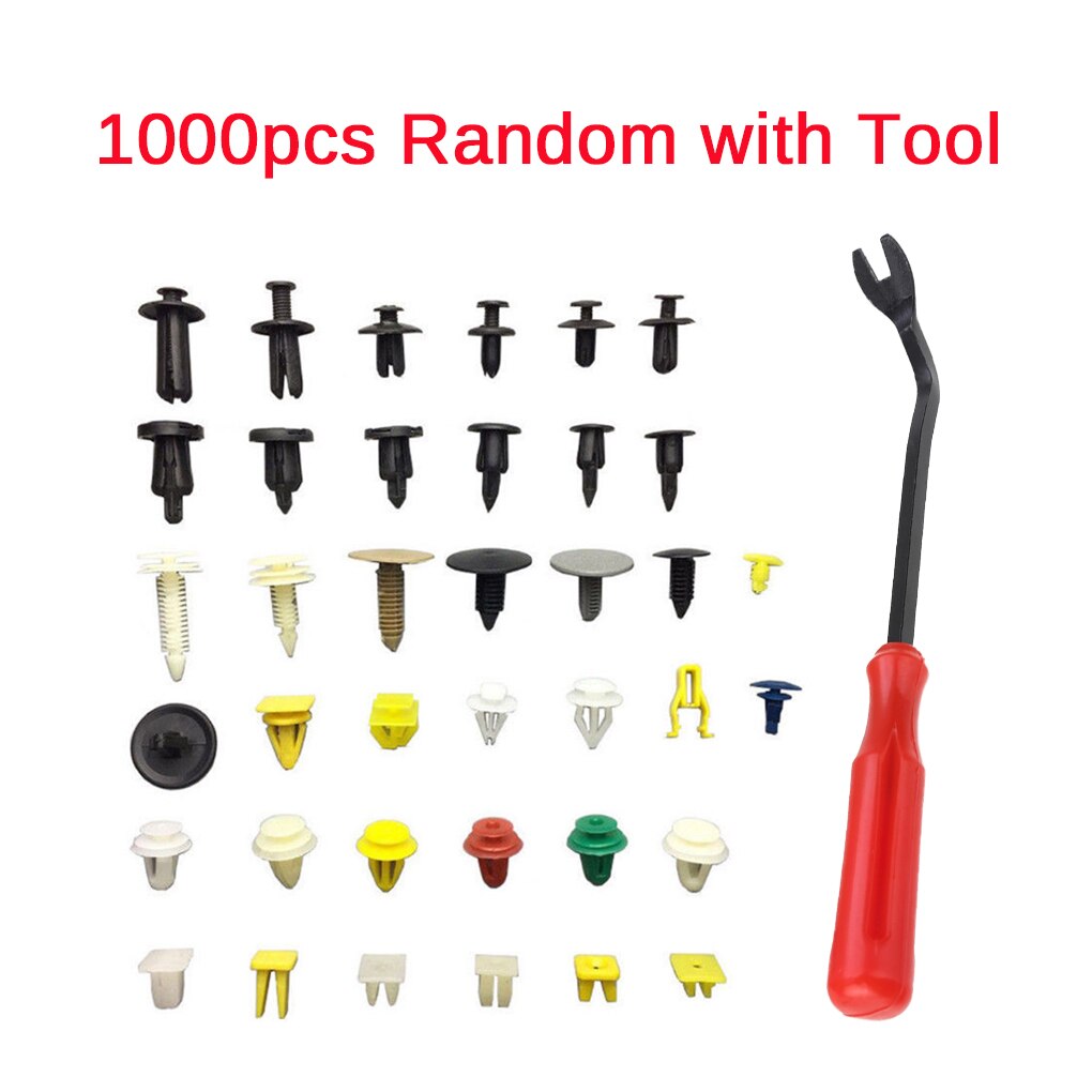 Universal Auto Fastener Car Bumper Clip 1000PCS Mixed Vehicle Retainer Rivet Door Panel Fender Liner Car Styling