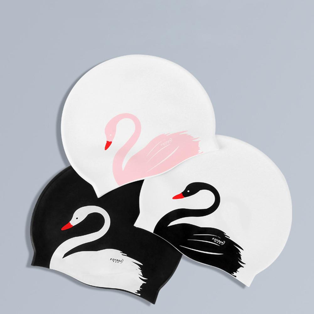 Siliconen Badmuts Flexibele Duurzame Lang Haar Badmuts Elegante Zwaan Comfortabele Antislip Badmuts Voor Mannen vrouwen