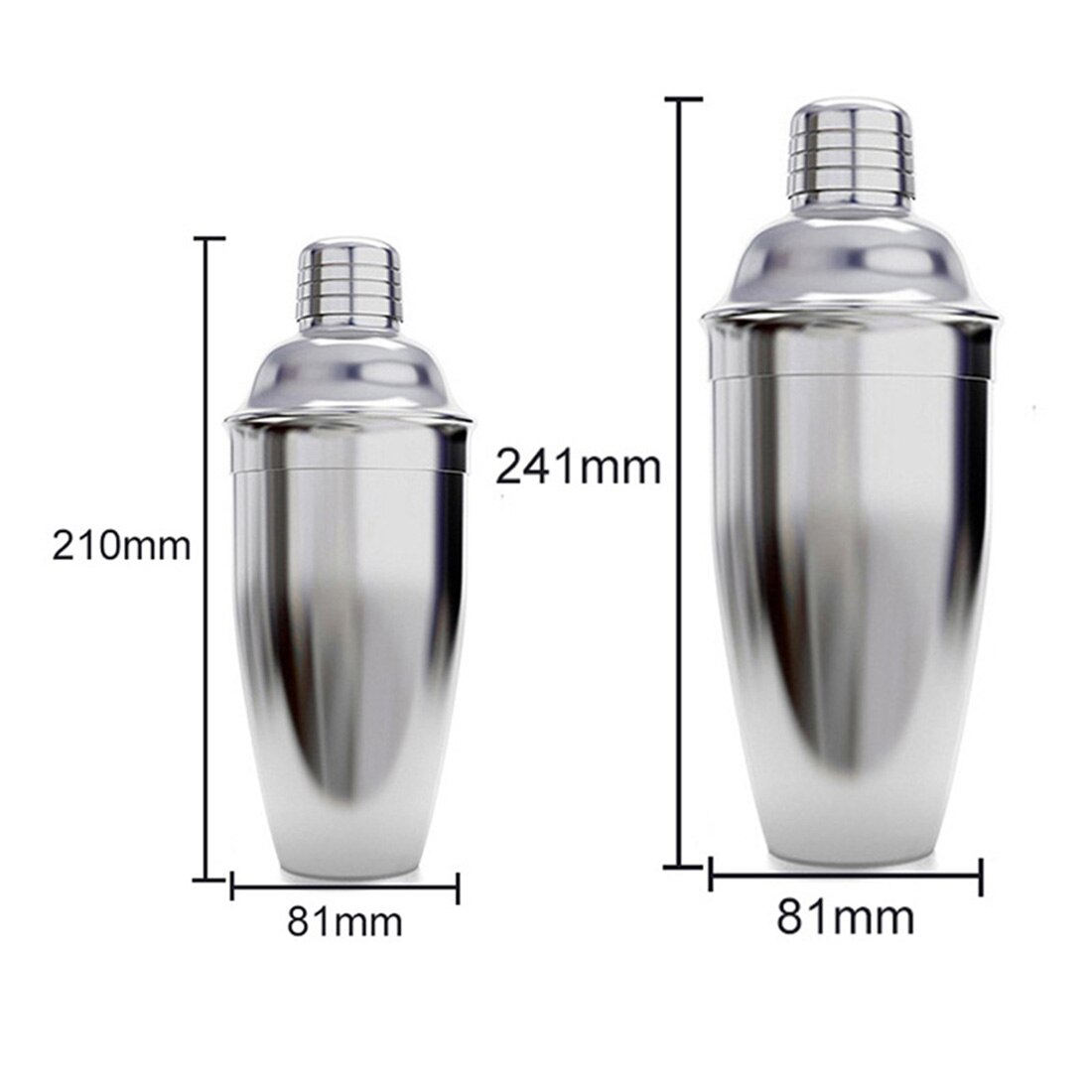 550/750ml cocktail shaker mikser vin martini boston shaker bartendersett til tilbehør til drikker i rustfritt stål