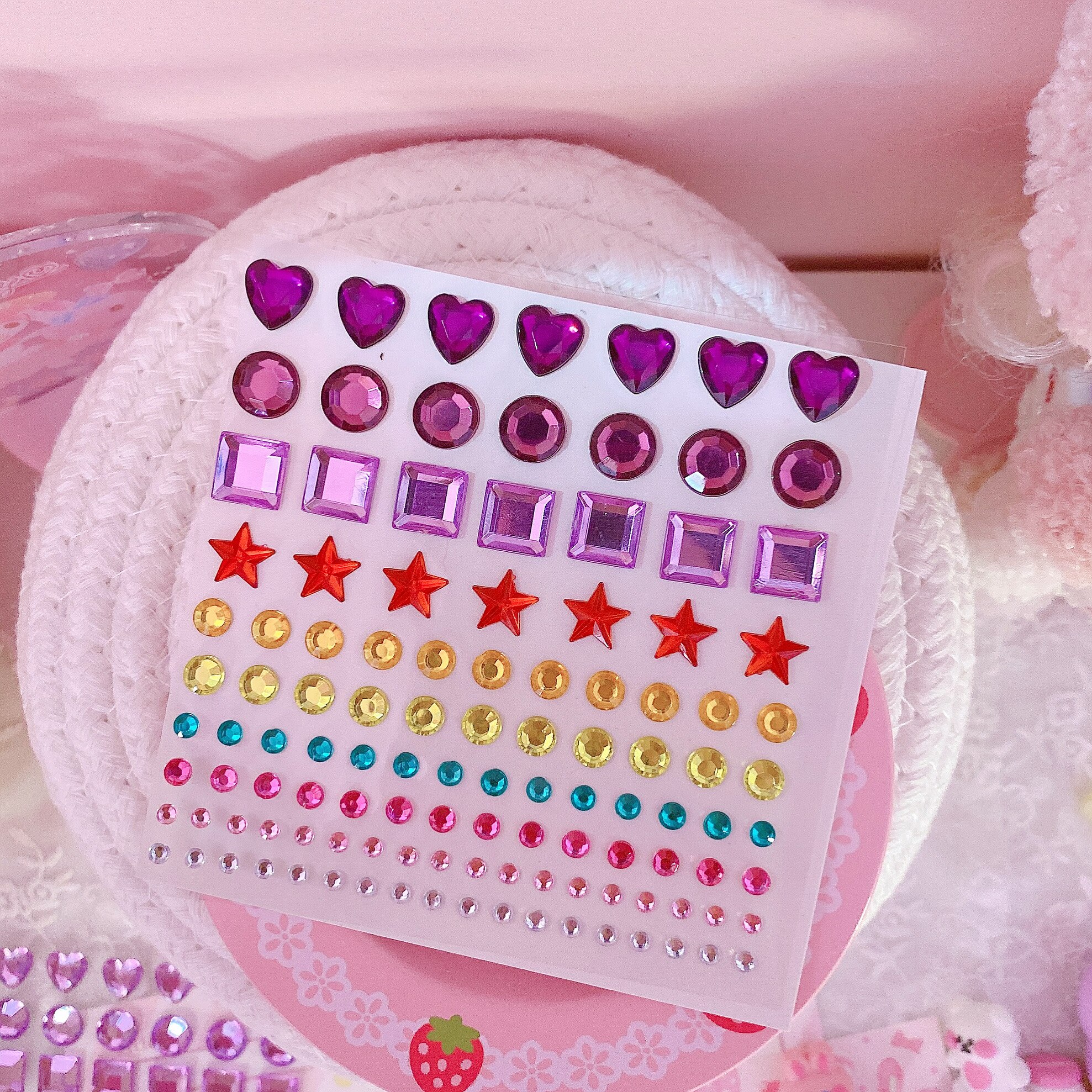 Nuevas pegatinas de gemas 3D para niños, pegatinas de diamantes, pegatinas de cristal acrílico, DIY, decoración tridimensional de diamantes de imitación para niñas