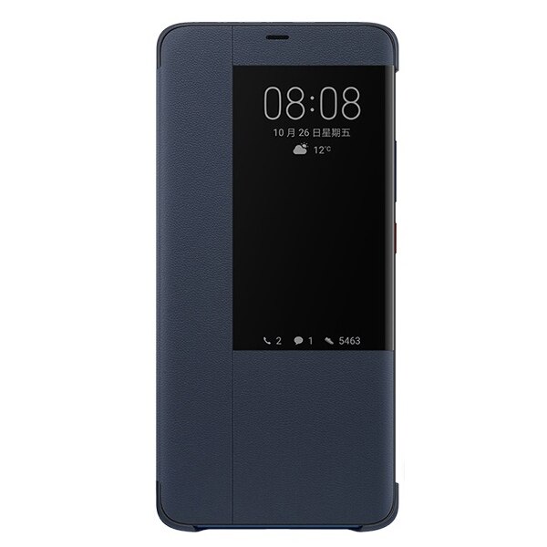 Originele huawei smart view cover telefoon beschermhoes voor mate 20 x mate 20 pro mate 20 x flip case behuizing slaapfunctie case: Voor maat 20 x / Blauw