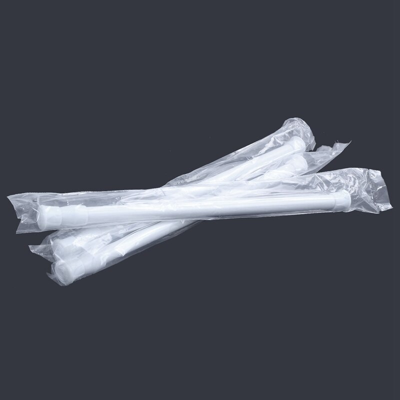 Paquet de 3 petites tiges de Tension extensibles réglables de 11.8 pouces à 19.7 pouces, blanc