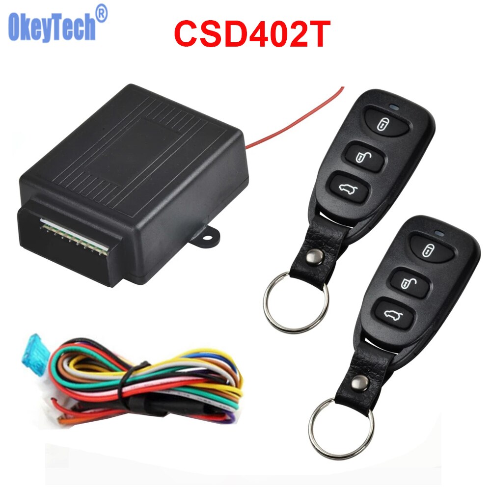 OkeyTech 12V Universal Car Auto Remote Central Kit Door Lock Vehicle Car alarm System Keyless Entry System With Remote Control