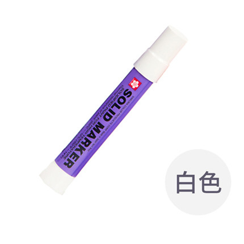 Color Solid Paint Pen Underwater Writing Industrial Crayon Multi-purpose Steel Rubber Wood Board Waterproof Durable Marker Pen: WHITE