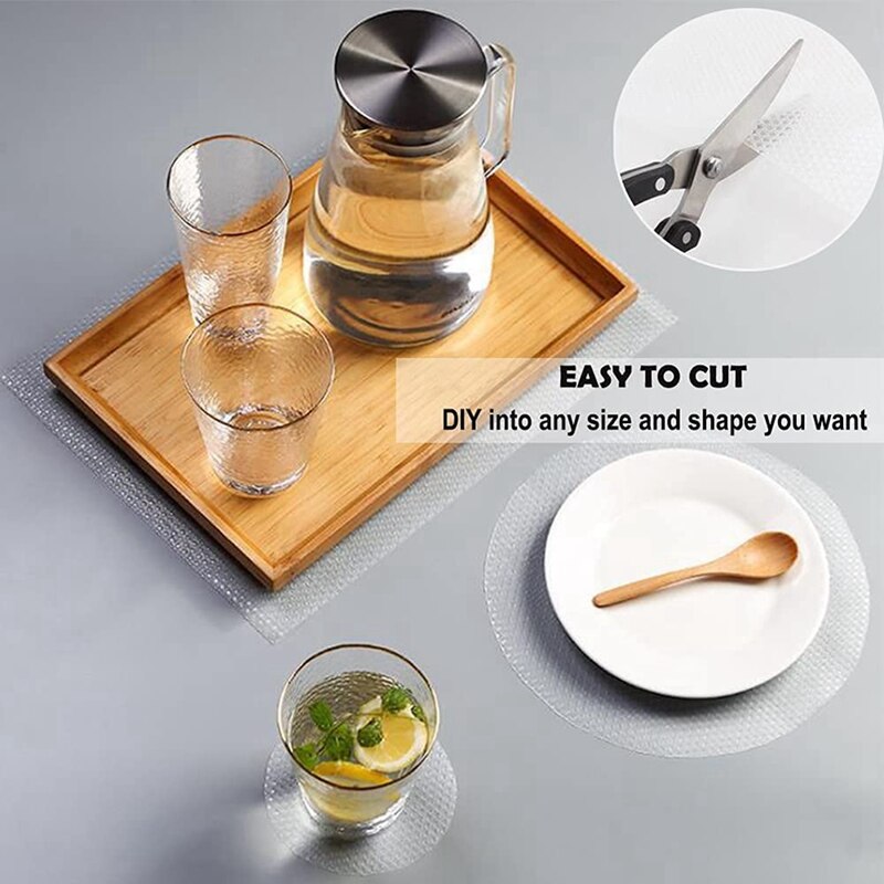 6Pcs Washable Refrigerator Shelf Inner Liner Waterproof Non-Slip Placemat Refrigerator Glass Shelf for Kitchen