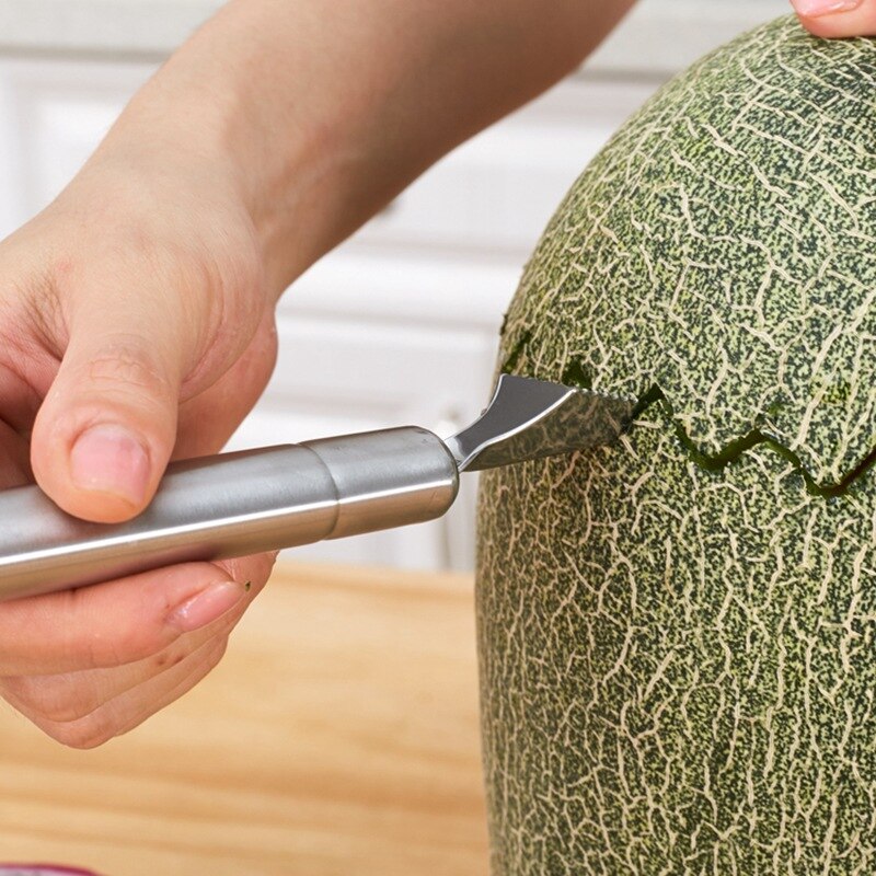 Fruktgrävare melon skopor ballers vattenmelon fruktkött grapefrukt sked snideri kniv urkärnor splittare rivjärn rivare fräs kök prylar