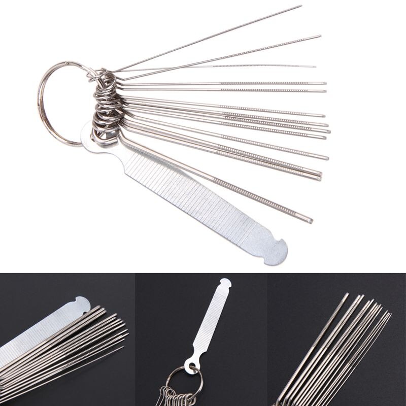 Guitar Nut Slotting Bridge Pin Hole Slot File Kit Saw Rods Filing Set Luthier