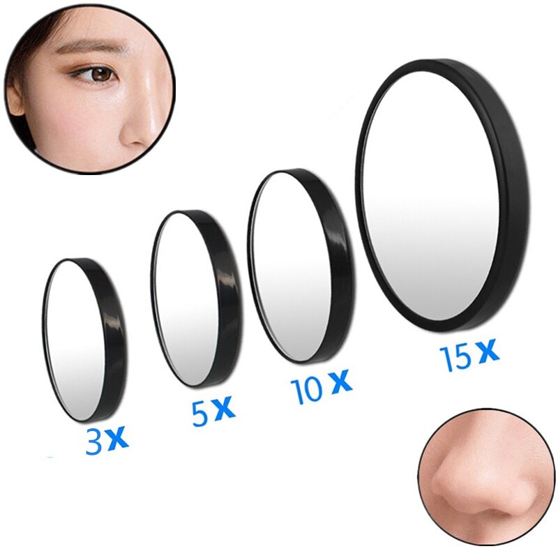 Makeup Mirror 3X/5X/10X/15X Magnifying Glass Mirrors Cosmetics Mirror With Suction Cup Women Beauty Makeup Tool Girl Boy: 3  times