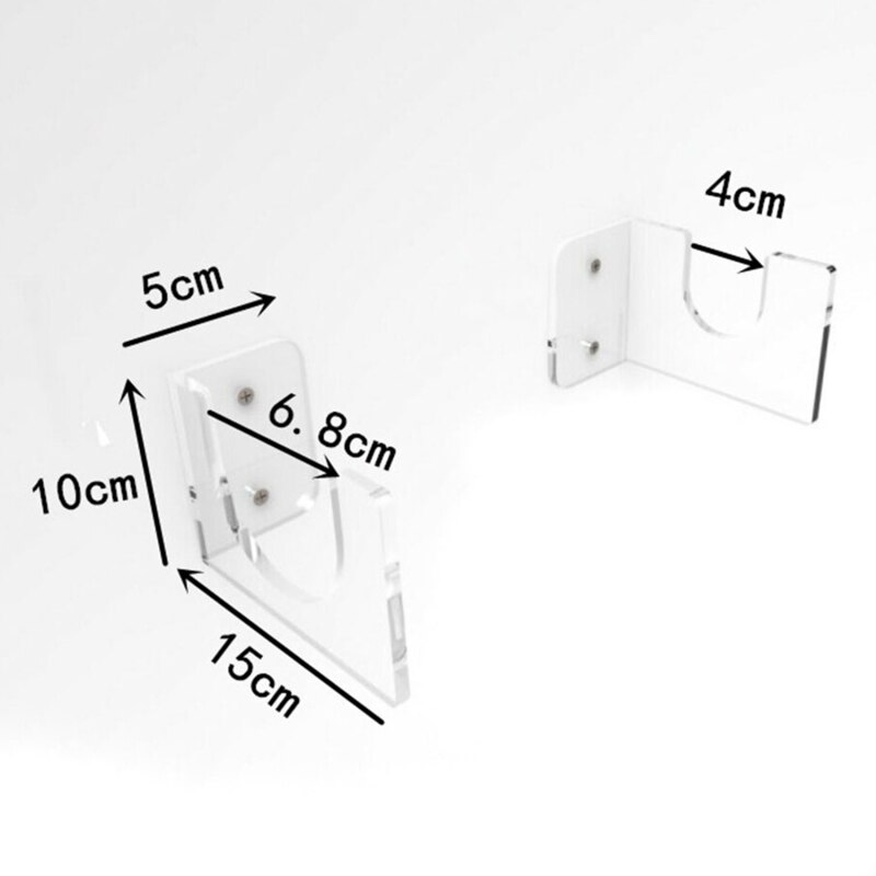 Suporte De Armazenamento pçs/set 2 Softball Início Wall Mounted Prateleira Horizontal Acessórios da Exposição Acrílica Suporte Transparente de Taco de Beisebol