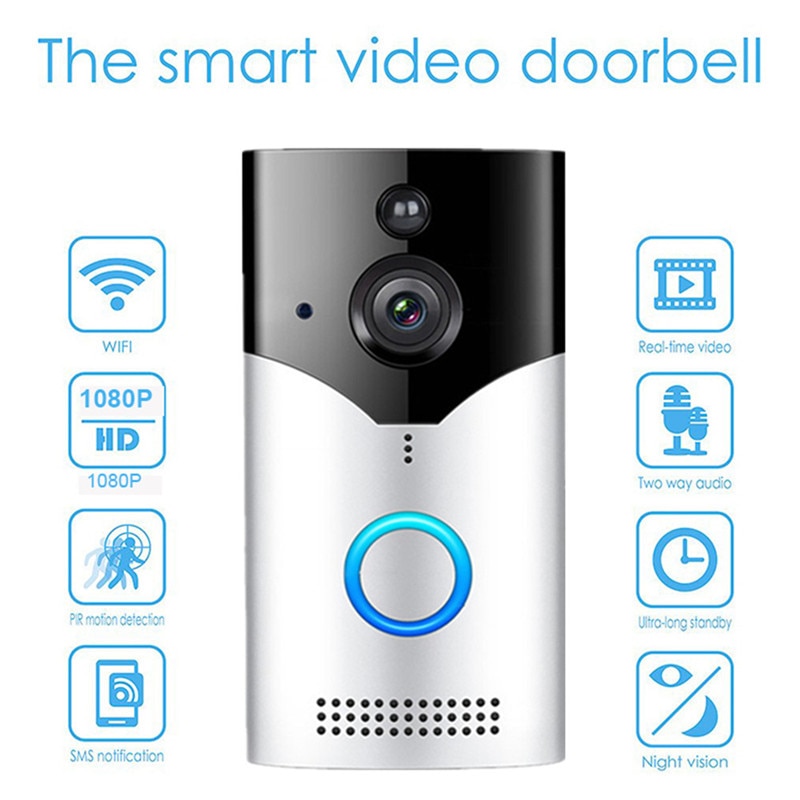 1080P Wireless Doorbell Camera WiFi with Motion Detector System for Home Security Waterproof Surveillance Video