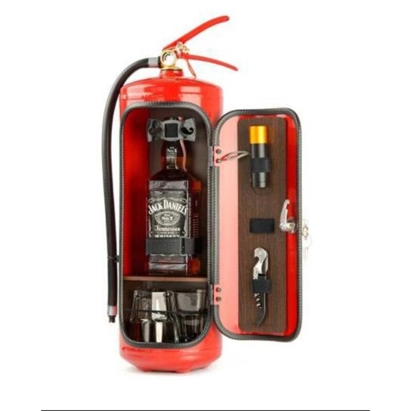 Fire Etinguisher Wine Storage Bar Decoration Mini Bar Can Bar Simulation Fire Extinguisher Desktop Ornament Home Decor