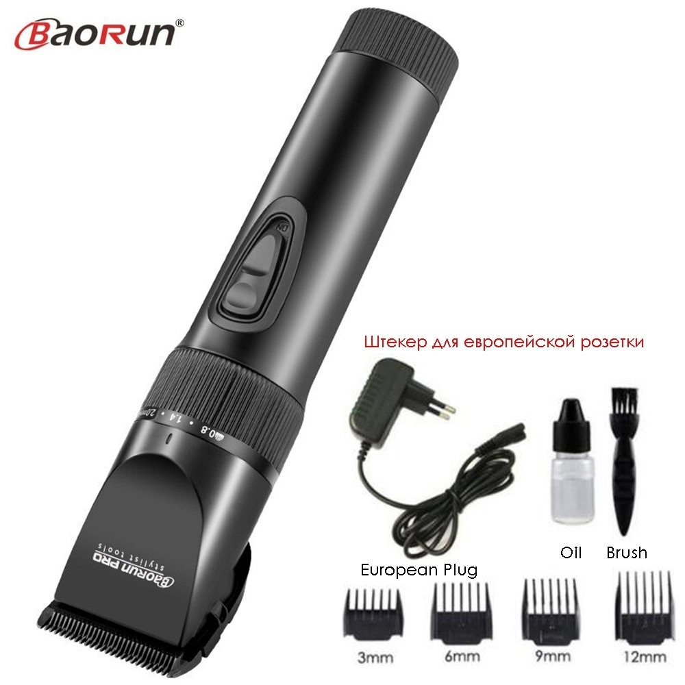 Lage Ruis Professionele Oplaadbare Tondeuse Titanium Blade 2000 Mah Lithium Mannen Elektrische Tondeuse Haar Snijmachine: Standard