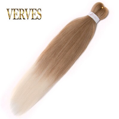 VERVES-Extensions de tresses Jumbo, 26 pouces, tresses synthétiques ombrées et 100 et g/pièce, tresses en Fiber résistantes à la chaleur: 24/613