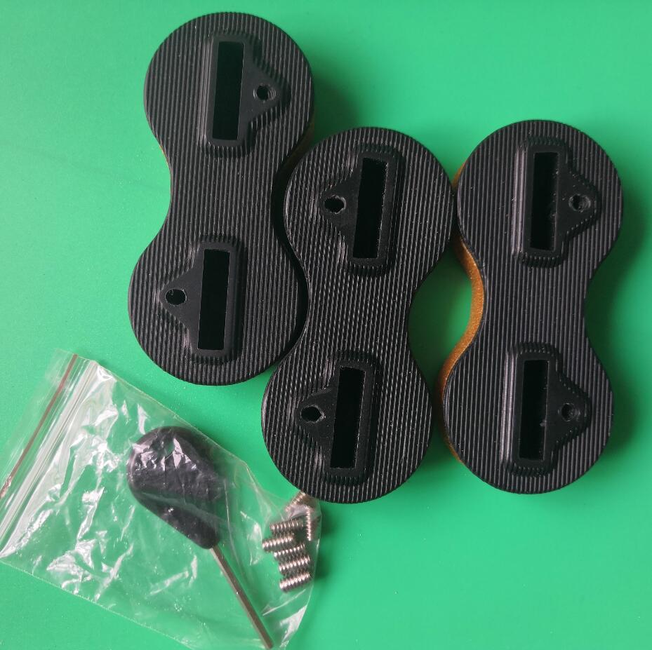 Plastic 5 degree FCS G5 surf fin fusion box white and black fin base with fin key screws: Black