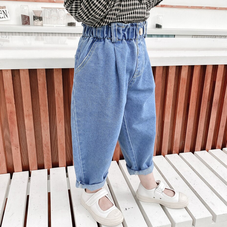 Baby Girl Jeans Ruffles Jeans For Girls Casual Style Jeans Baby Girl Spring Autumn Kid Clothes
