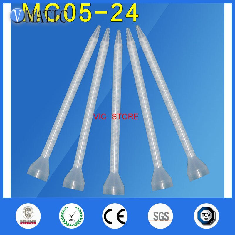 10Pcs Resin Static Mixer MC05-24 Mixing Nozzles Bell Mouth Silicone Mixing Tube Nozzle