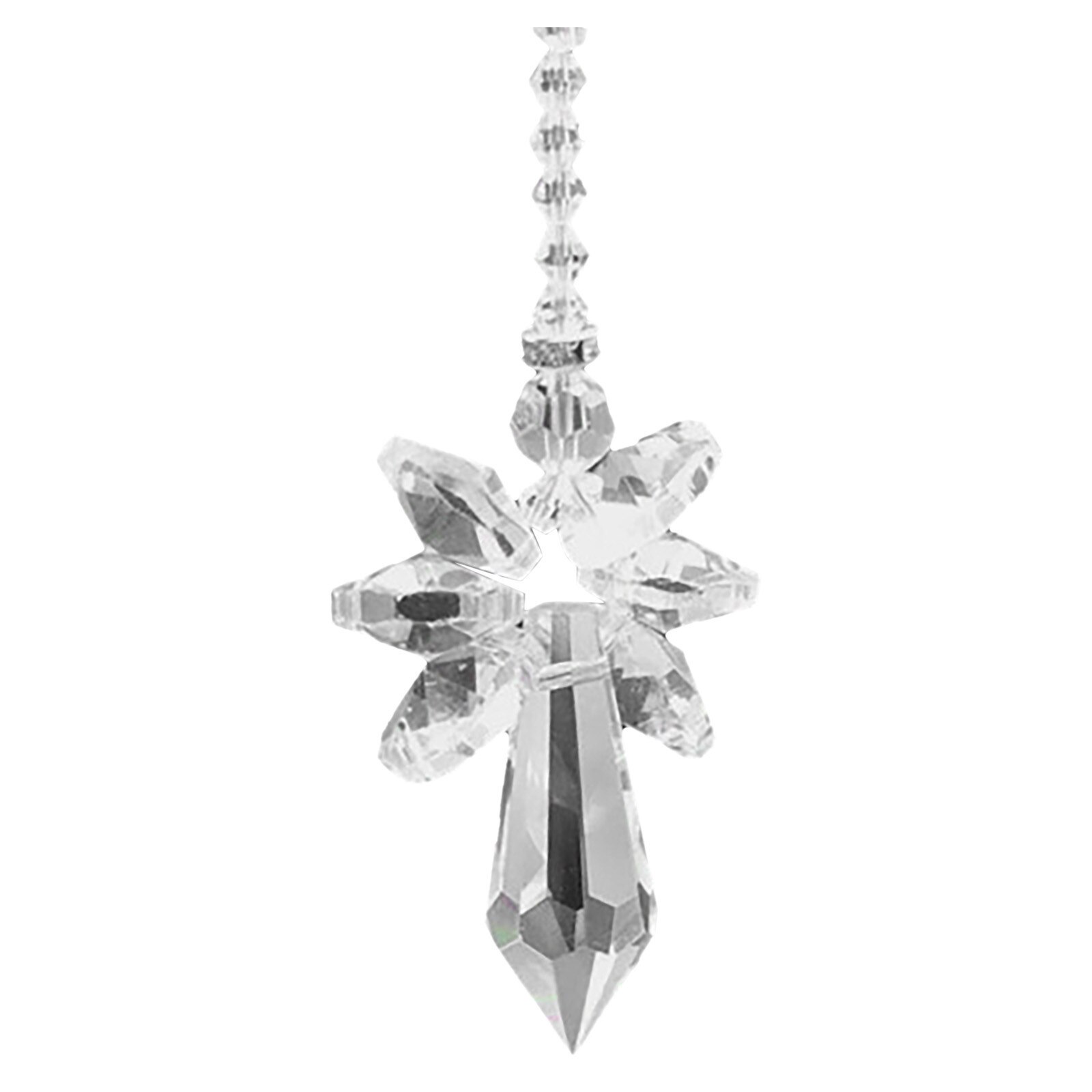 Crystal Ornaments Modern Rainbow Crystal Angel Chakra Suncatcher Car Charm Pendant Hanging Decorations room decoration Ornaments: F