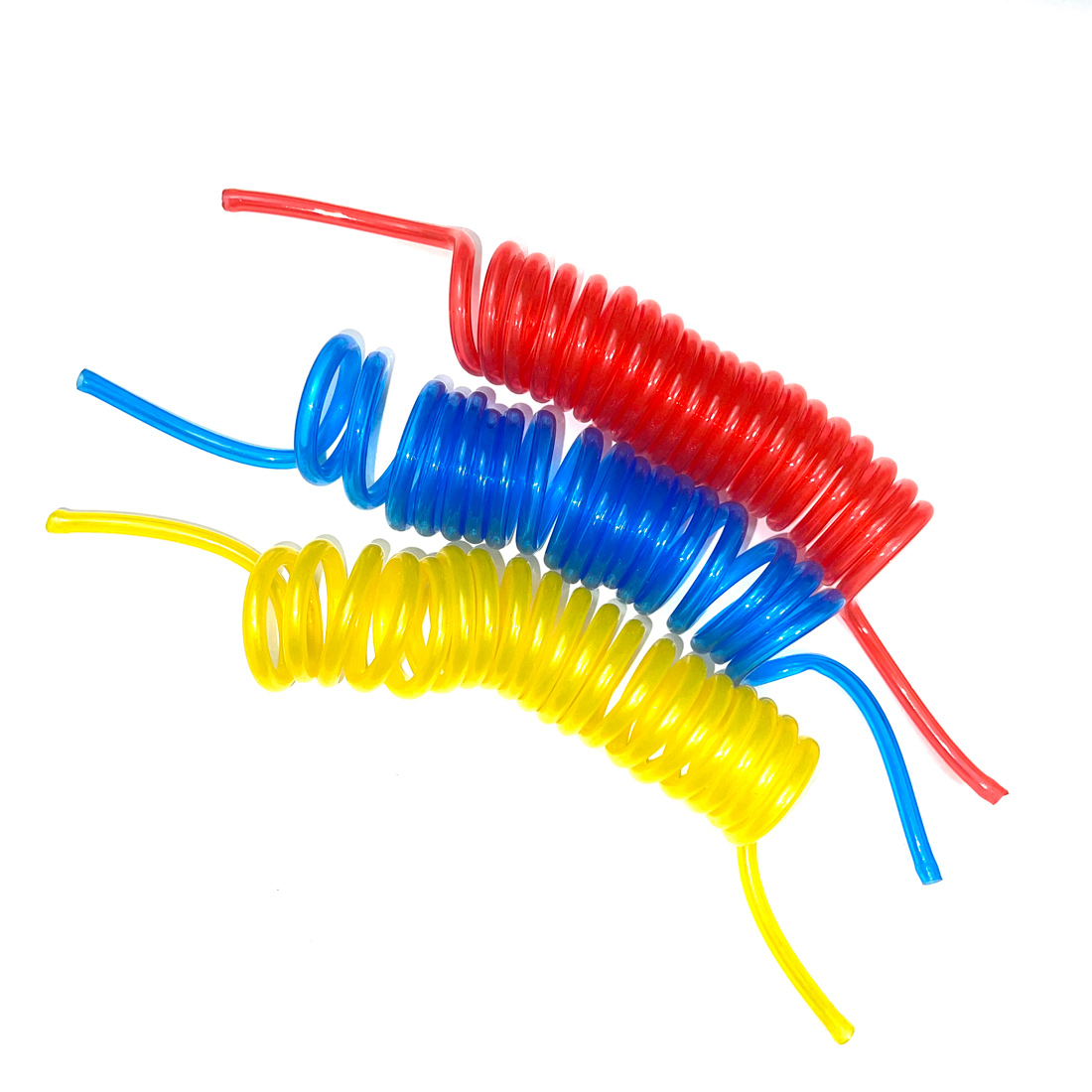 Tubo de combustible de 5 × 3MM, línea de gasolina, color rojo/amarillo/azul, tipo serpiente, espiral, suave, Flexible, retráctil para avión de Gas RC, 1 ud.