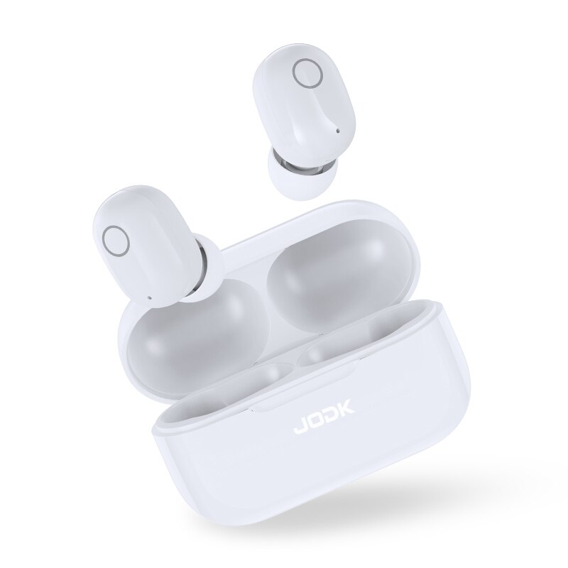 JODK Mini Bluetooth Earphones TWS 5.0 Touch Control Wireless Headphones Stereo Sports Waterproof Earbuds Headset with Microphone: White
