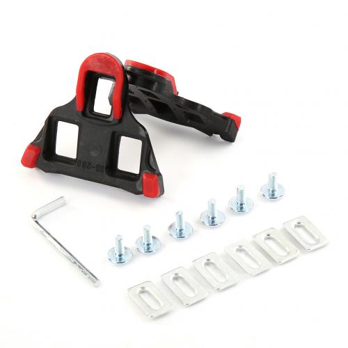 2Pcs Road Bike Cycling Bicycle Self-locking Pedal Cleats Set Outfits for Shimano: Red