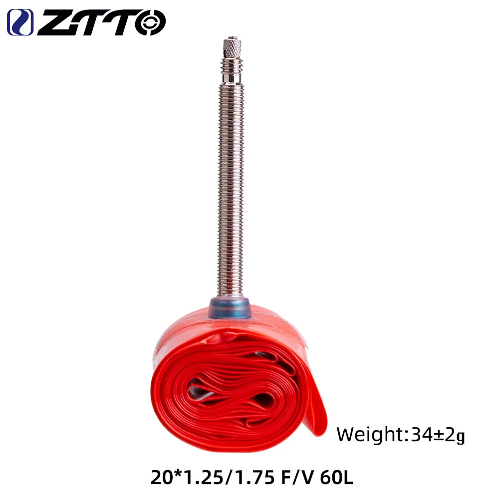 Ztto ultralett tpu sykkelslange 26/27.5/29 tommers sykkelslange fransk ventil lengde  fv 48mm 60mm 80mm 700c landeveissykkeldekk: Blå