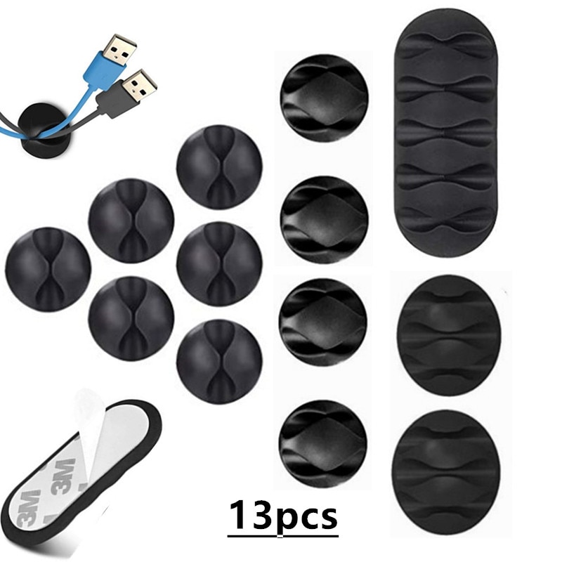 Lot De 25 Attaches-câbles Auto-adhésives Noires - Fixation Bureau, Voiture...
