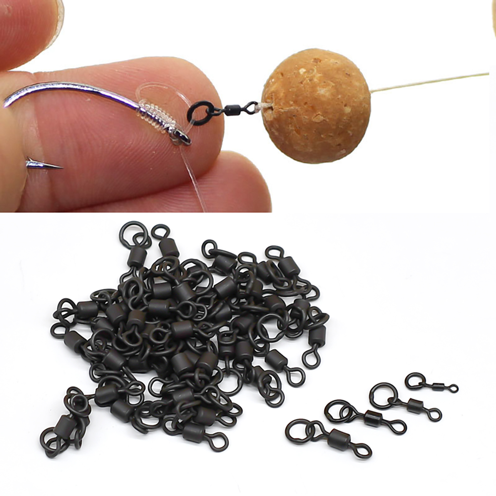 MNFT 40 Uds. Anillo flexible de cambio rápido aparejo giratorio Terminal para hacer aparejos accesorios de pesca de carpa
