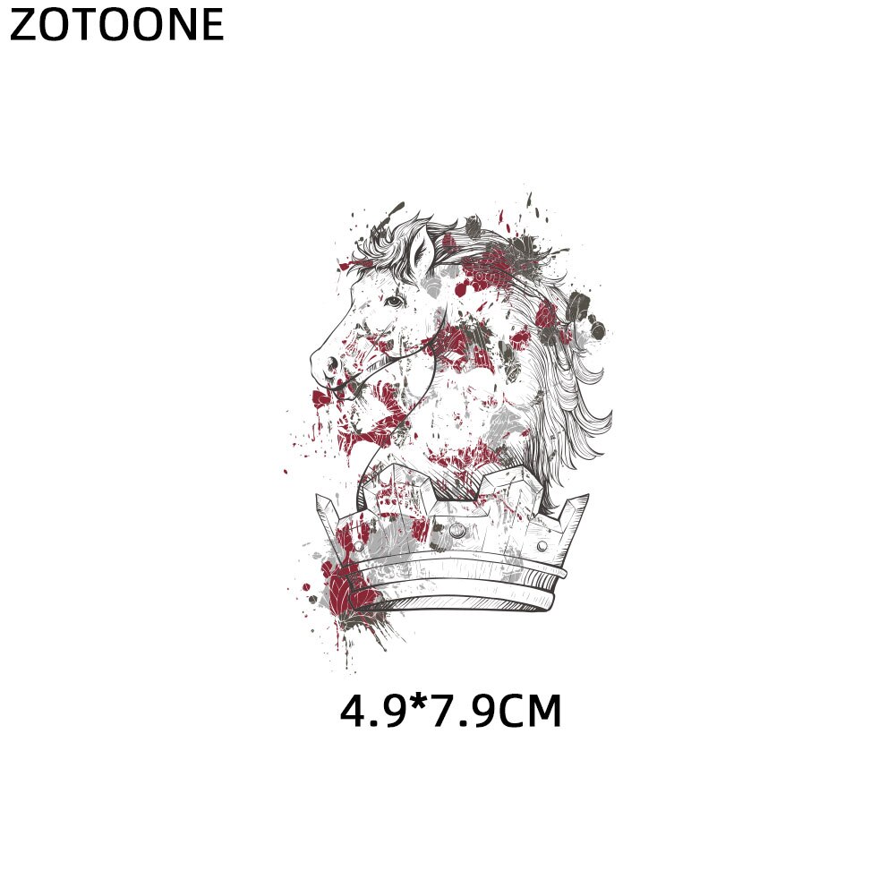 Zotoone blomma enhörning lappar hästplåster för barn gör själv stryk på djur klistermärken för kläder värmeöverföring kläder applikationer e: Zt1151