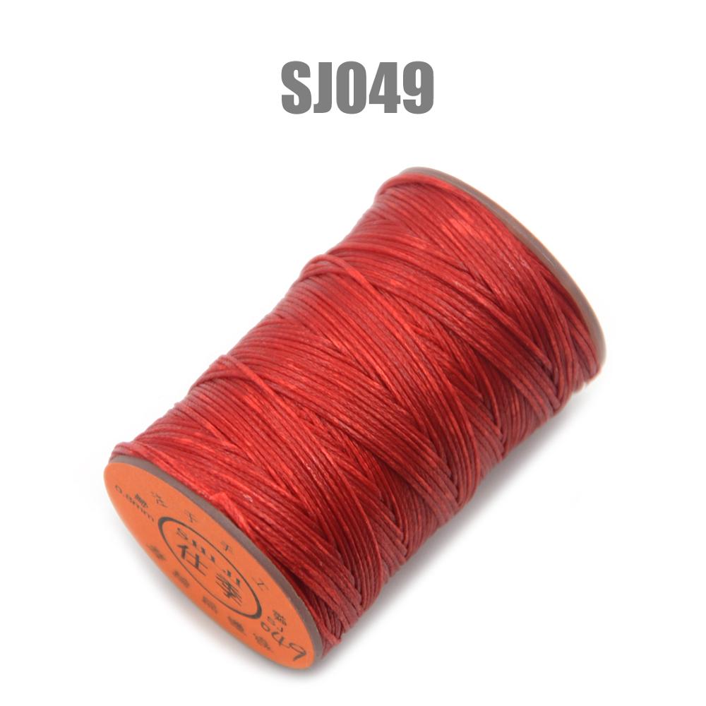150d 0.8mm 100m vaxad trådsnöre för gör-det-själv hantverksverktyg handsömnad tråd platt vaxad sylinje kläder sko läder: Sj049
