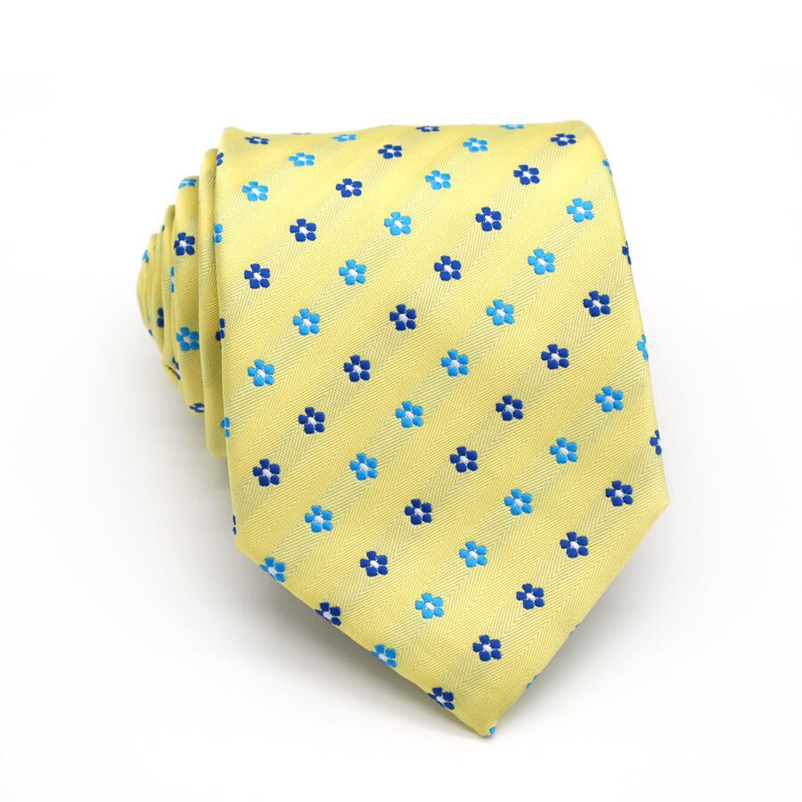Cravate à motif Floral pour hommes | En soie, 8cm, costume de cérémonie, à la , motif de fleurs, pour le mariage