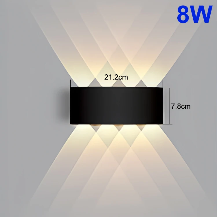 Moderne LED-wandlamp buiten waterdicht op en neer lamp tuin gang binnen slaapkamer woonkamer woondecoratie: Licht Groen / changeable / 4W