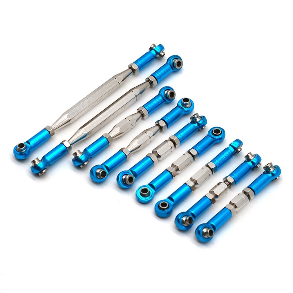 9 stuks verstelbare metalen trekstang servoverbinding wltoys 12428 12423 12428 -  abc feiyue  fy06 upgrade rc auto metalen accessoires