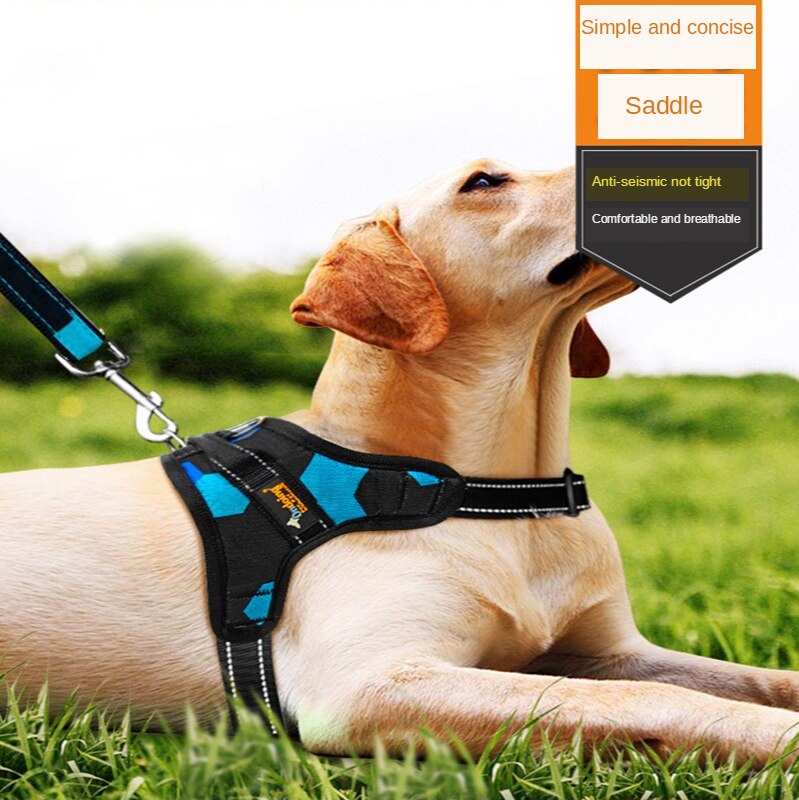 Explosion Proof Medium-Large Dog Harness Dog Leash Dog Leads Golden Retriever Labrador Doberman Husky Saddle-style Dog Harness