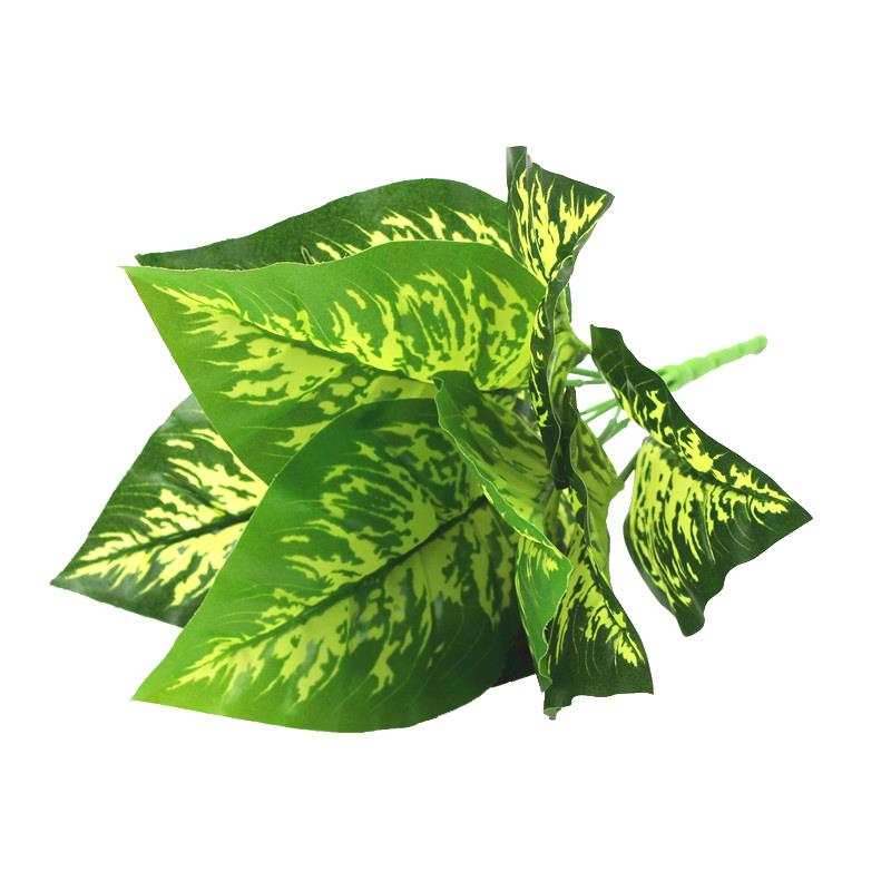 Kunstige blade gren retro grønt blad til boligindretning bryllup planter imiteret stof løv værelse dekoration: 3