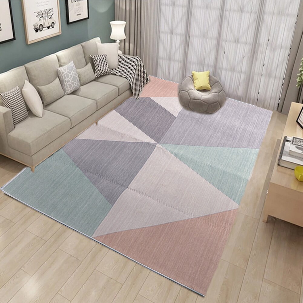 Geometric Carpets For Living Room Carpet Rug Decorative Area Rug Geometric Velvet Modern Pattern For Bedroom Alfombra Tapis
