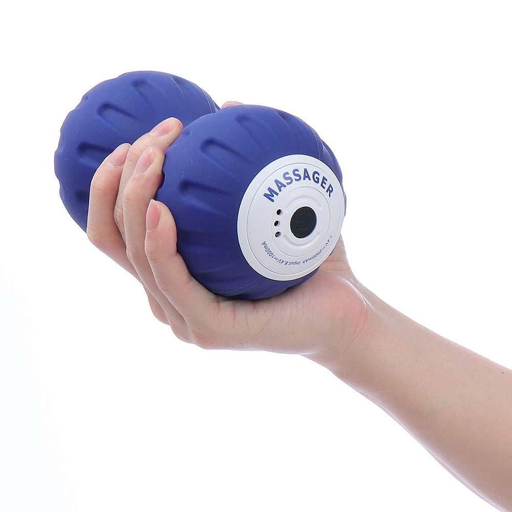Bola vibratoria eléctrica para masaje de cacahuete, Bola de masaje de alta densidad, ligera, ejercicio de Fascia corporal para Fitness, alivia el dolor, masajeador de Yoga