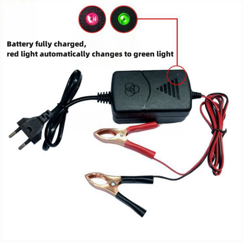 Motorcycle Charger 12V Intelligent Battery Charger Battery Car Motorcycle ABS Car Lead Acid Battery Charger