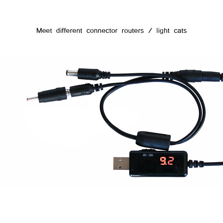 AUAU-Usb Boost Cable 5V Step Up To 9V 12V Dc Voltage Converter 1A Step-Up Volt Transformer Dc Power Regulator With Switch And Le