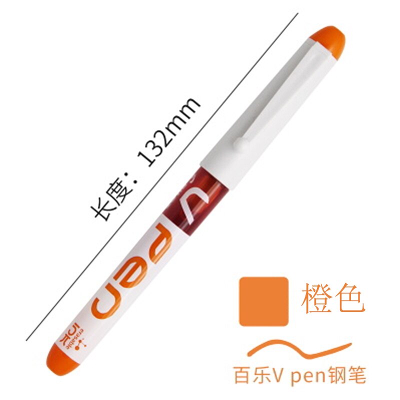 1pcs PILOT Fountain pen SVPN-4W V Pen Straight liquid disposable color pen Student Words Office Signature Supplies M nib: Orange